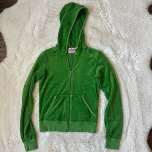 Juicy Couture Classic Velour Hoodie in Green Women's size small